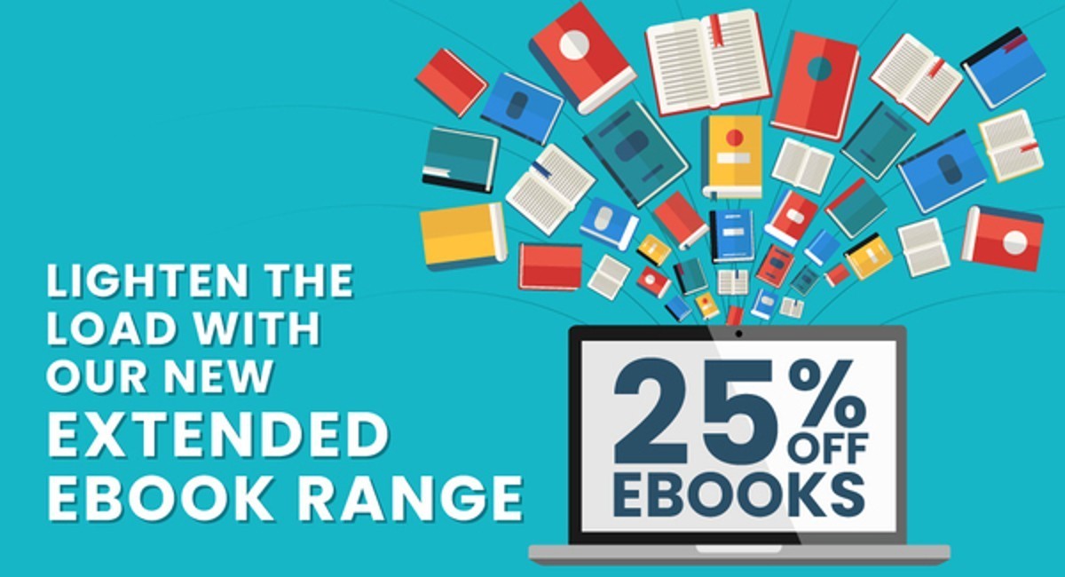 Lighten the load with our NEW extended eBook range