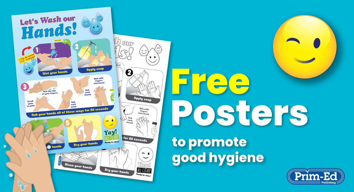 Free Poster! Let's wash our hands