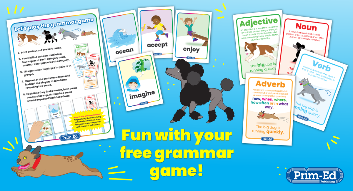 Enjoy a free grammar game