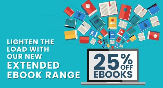 Lighten the load with our NEW extended eBook range