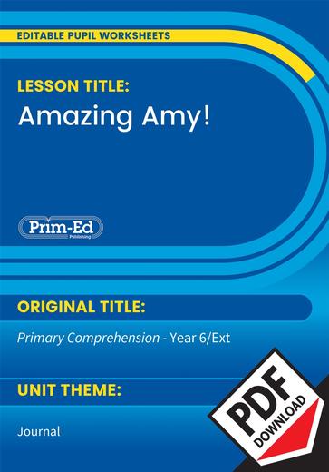 amazing amy year 6 year 7 english prim ed